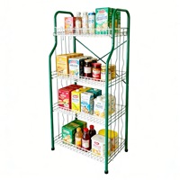 Étagère de rangement moderne en fonte pour cuisine, pliable, avec niveaux réglables pour casseroles et ustensiles
