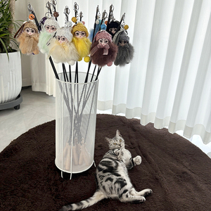 Mainan interaktif baru untuk anak kucing kucing tongkat penggoda dapat ditarik dengan mainan gurita mewah tahan lama - Product Image 2