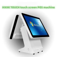 Système de caisse enregistreuse POS HX TOUCH 11,6 pouces + 15 pouces, double écran, lecteur QR, imprimante 58 mm, supermarché, restaurant, café