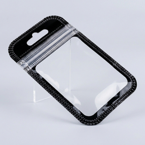 Pochette d'emballage transparente en plastique pour bijoux et accessoires à ongles, avec fermeture Zip Lock, cadre noir et trou <span class=keywords><strong>de</strong></span> suspension Euro Butterfly - Product Image 5