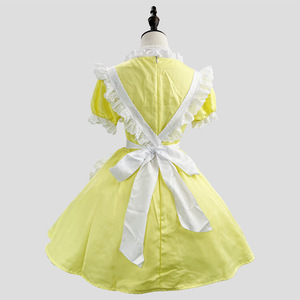 Yellow Maid Outfit With Carrot Apron Plus Size Cosplay Costume For Anime Role Playing Spring 2024 SMLXLXXLXXXL4XL5XL - Product Image 3