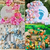 Baby Shower sexe révéler décorations rose et bleu ballons arc Kit fête fournitures garçon ou fille Revelacion Genero toile de fond 131