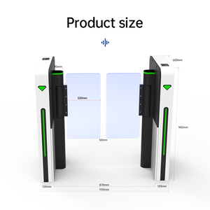 Tourniquets d'accès NFC, prix en Malaisie, finition laquée, contrôle d'accès par tourniquet, barrière de sécurité à vitesse rapide avec accès multiple - Product Image 4