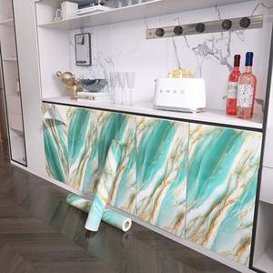 Pegatinas de Mármol de PVC Impermeables y Gruesas, Adhesivos Decorativos de Vinilo <span class=keywords><strong>para</strong></span> Baño, Escritorio, Papel Tapiz <span class=keywords><strong>para</strong></span> Cocina en Rollos - Product Image 2