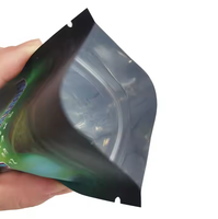 Sac à fermeture éclair personnalisé noir mat avec impression numérique fenêtre givrée pochette en mylar en plastique PET flexible transparent emballage du logo de la vie quotidienne