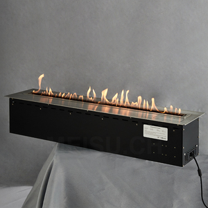 Cheminée à bioéthanol autonome MEISU.CH Air Eco en acier inoxydable avec détection de température et insert en verre intelligent - Product Image 1