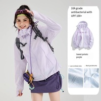 Veste de randonnée unisexe en nylon léger pour l'été, à manches longues, respirante, anti-humidité, séchage rapide, coupe ample, anti-UV, idéale pour la pêche en extérieur