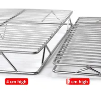 Support de porc refroidi par points Yolecen, étal de marché en acier inoxydable entièrement pris en charge, présentoir à gâteaux et à pain, poulet, canard