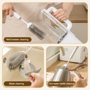 Offre Spéciale TPR silicone brosse ensemble table cuisine outils de nettoyage vaisselle lavage brosse pour ménage brosse de - Product Image 4