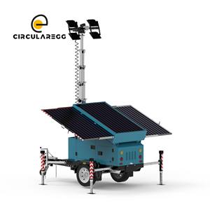 Remorques d'éclairage mobiles solaires pour la construction et les bâtiments et solution hors réseau - Product Image 2