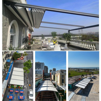 Pérgola Retráctil de Lujo con Techo de Aleación de Aluminio y Control Remoto, Toldo Plegable Moderno con Lona para Patio y Uso en Exteriores