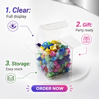 Boîte cadeau en plastique transparente en PVC GPET PET, petite, pliable, carrée, sur mesure par le fabricant