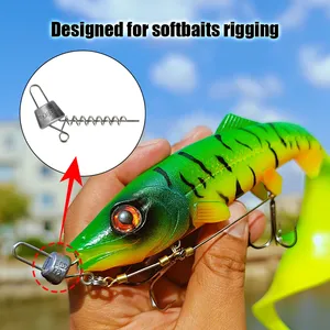 Sistema de tornillos multidepth Spinpoler 5g 7g 10g 15g 20g de acero inoxidable para señuelos blandos Curltail, para pescar lucio, trucha, lubina en agua salada y río. - Product Image 3