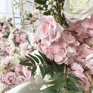 DKB ดอกไม้ประดิษฐ์สำหรับตกแต่งงานแต่งงานคุณภาพสูงออกแบบได้ตามต้องการดอกกุหลาบสีชมพูประดิษฐ์สำหรับตกแต่งพื้นหลังงานแต่งงาน - Product Image 3