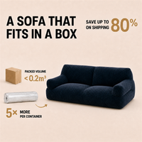 Niedriger Mindestbestellwert: Sitzsack-Sofa-Set, komprimierter Bodenstuhl, verpackt, minimalistisches, großes Doppelkissen-Möbelstück für die Familien-Lounge im Innenbereich