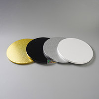 Plateau de base de gâteau à Dessert rond en argent or noir 6 7 8 10 12 pouces plateau de tambour de gâteau dur blanc en papier à usage alimentaire