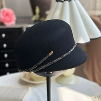 Ecowalson Chapeau derby décoré en cristal pour femme Chapeau en feutre de qualité supérieure pour Derby du Kentucky, événements équestres et formels