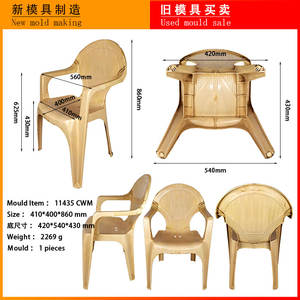Taburete de plástico para ocio OEM, molde de inyección para el hogar, silla sencilla, moldes usados antiguos, escritorio de descanso para jardín de adultos, moldes de <span class=keywords><strong>segunda</strong></span> <span class=keywords><strong>mano</strong></span> - Product Image 2