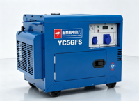 Générateur diesel portable 5 kW 5,5 kW max, silencieux, groupe électrogène de secours domestique, refroidissement par air, démarrage électrique, AVR 230 V 1800 tr/min