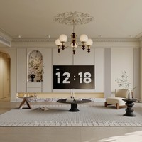 Support TV moderne réglable avec éclairage, console multimédia 72 pouces avec télécommande pour salon