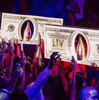 Présentoir de bouteilles LED en forme de billet de dollar, lumières de Noël, glorificateur de bouteilles