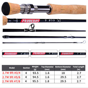 <span class=keywords><strong>Canne</strong></span> à pêche à la <span class=keywords><strong>mouche</strong></span> en carbone super légère 4 brins, <span class=keywords><strong>9</strong></span> <span class=keywords><strong>pieds</strong></span> (2,7 m), en stock, tailles 3/4, 5/6, 7/8, vente en gros - Product Image 6