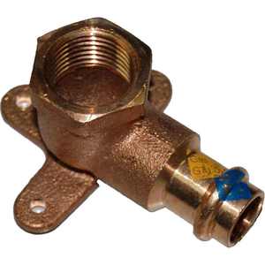 Codo de bronce con brida a presión 22X3/4 para herramienta de torneado - Product Image 1