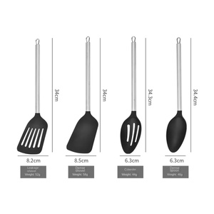 Ensemble d'ustensiles de cuisine en nylon et acier inoxydable de haute qualité, outils de cuisine, ensemble d'ustensiles de cuisine - Product Image 3
