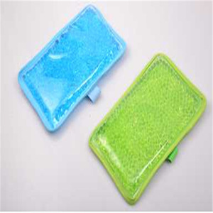 Vente en gros de compresses rectangulaires en PVC à billes de gel, chaudes et froides, à usage double, avec billes élastiques - Product Image 1