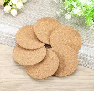 Classic Round Plain Cork Coasters Drink Wine Mats Cork Mats Drink Wine Mat Ideas for Wedding Party Gift