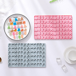 Moldes de Silicona para Pastel con Diseño Navideño de 72 Cavidades, Reutilizables, de Grado Alimenticio, Lindos Moldes Magnéticos de Silicona para Chocolate, Dulces y Hielo - Product Image 4