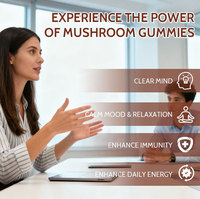 Gummies aux champignons, aliments santé très vendus, extrait de champignons, booster de mémoire, gummies énergisants