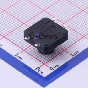 UK-B0262G80-SP25Y Tactile Switch SMD-4P,12x12mm Switch Single Pole Single Throw Round Button 2.5N Vertical Mount - Product Image 2