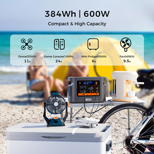 For Emergency 600W <b>Solar</b> <b>Generator</b> 230V Battery Rechargeable Portable Station Outdoor Car Charging Pure Sine Wave E106B Portable - Product Image 5