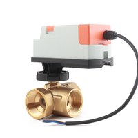 Válvula de Bola de Latón DN40 de 3 Hilos con Actuador Eléctrico 24V/220V para Agua OEM