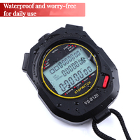 Cronómetro de Bolsillo Portátil con Memoria y Recuperación de Datos, Cronómetro Digital Deportivo para Correr, Temporizador LCD, Cronómetros Profesionales