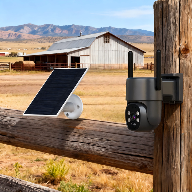 Manufacturer 4g Sim Card Single Lens Security Cctv Camera Motion Detection Phone Remote Monitoring With 3w Solar Panel