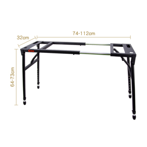 K-708B Anti-Slip Rubber Feet Height & Width Adjustable Folding Piano Keyboard <b>Stand</b> - Product Image 2