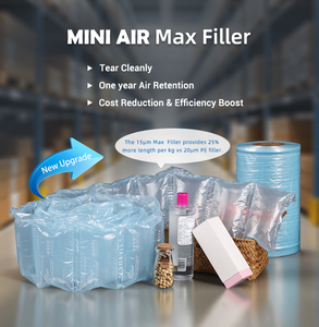 แผ่นฟิล์มกันกระแทก MAX Filler Void Fill Air Pillows หนา 15 ไมครอน รับน้ำหนักได้ 30 กก. รักษาความอัดอากาศได้นาน 12 เดือน รีไซเคิลได้ - Product Image 5