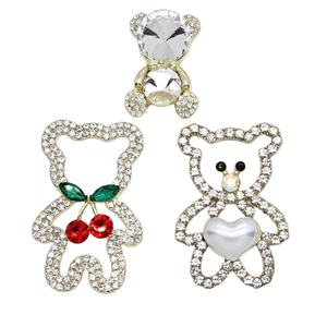 Charmes de <span class=keywords><strong>d</strong></span>écoration pour chaussures de créateur pour femmes, style luxe en métal, ornements abeille et <span class=keywords><strong>ours</strong></span>, adaptés aux sandales et sabots à trous - Product Image 3