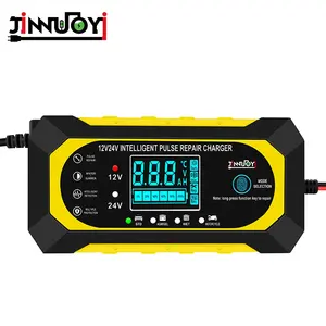 JINNUOYI 12V 10A 24V 5A batteria mantenitore carica carica carica carica a impulsi riparazione caricabatteria Auto moto per Auto