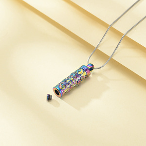 Kadınlar için <span class=keywords><strong>Ashes</strong></span> kolyeler kadınlar için silindirik kelebek külleri kolye anıt kolye kadın erkek sevdiklerinize - Product Image 5