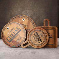 Accessoires de cuisine pour la maison, plateau à fruits en bois d'acacia, planche à découper en bois pour fromage et steak
