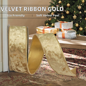 Custom Double Face Satin <b>Ribbon</b> Gold Color 2 Inch Wide for Gift Packaging - Product Image 2
