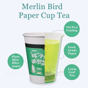 Emballage personnalisé facile thé dans une tasse de thé vert au jasmin simple/double paroi tasse thé instantané pour la santé - Product Image 5