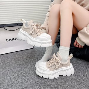 Zapatillas Deportivas de Plataforma con Cordones para Mujer, con Parte Superior de PU, Diseño Floral y Suela Gruesa Antideslizante de PVC - Product Image 3