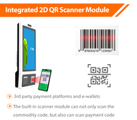 ZHONGJI AO12, Kiosco de Comida Rápida Todo en Uno de 21.5 Pulgadas, Pantalla Táctil, Sistema POS de Autoservicio, Terminal de Pago Sin Contacto, Android 16GB