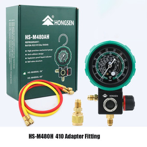 Manomètre de charge de réfrigérant Hongsen M480AL/AH (jauge simple) avec robinet à bille haute/basse pression pour climatiseur - Product Image 3