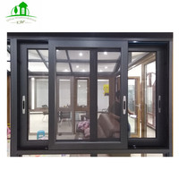 Puerta Corredera de Aluminio y Vidrio Front Armos Security con Rejilla, Acabado con Recubrimiento en Polvo, Certificación ISO9001, Herrajes HOPO