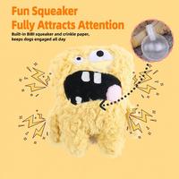 Jouet pour chien en peluche amusant, monstre, couineur, à mâcher, animal en peluche de dessin animé, interactif, durable, pour le nettoyage des dents, en peluche douce pour chiot